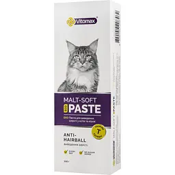 Паста Vitomax Eco Malt Soft для виведення шерсті у котів та кішок 100 г - мініатюра 4