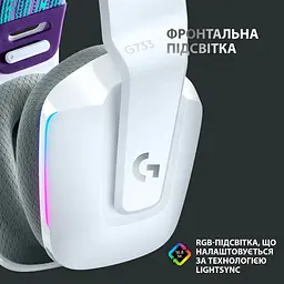 Навушники Logitech G733 Lightspeed Wireless RGB White (981-000883, 981-000886) - мініатюра 5
