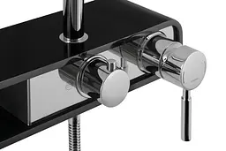 Душова система Corsan Klar Fiber chrome black CMN002BL, Хром - мініатюра 3