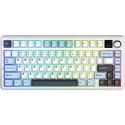 Клавіатура Aula F75 MAX Wireless/Bluetooth UA White/Blue (6978080501158) - мініатюра 1