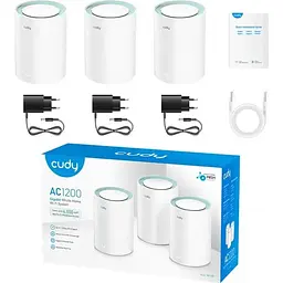 Система WiFi Cudy M1300(3-pack), AC1200 Wi-Fi Gigabit Mesh Solution (M1300(3-PACK))