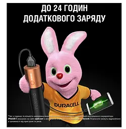 Портативний зарядний пристрій Duracell Powerbank 2.4A 5V 3350 mAh (5002730) - мініатюра 2