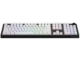 Механічна ігрова клавіатура HATOR HTK-3100-UA Skyfall 100 Wireless Aurum Lemon Switch USB, 2,4 ГГц, BT 5.3 Black-White - мініатюра 4