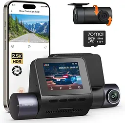 Відеореєстратор Xiaomi 70mai Dash Cam A410 + RC21 камера - комплект - мініатюра 5