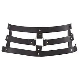 Портупея-пояс Bijoux Indiscrets MAZE - Wide Belt and Restraints Black, екошкіра