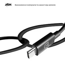 Кабель ArmorStandart AMD718B USB-C to USB Cable 1m black (ARM64291) - мініатюра 3