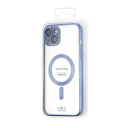 Чохол Ductil Metallic Edge with MagSafe (Protected Camera & Lens) iPhone 15 Plus Light Blue - мініатюра 2