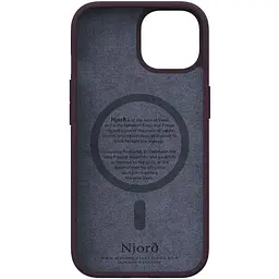 Чохол-накладка Njord Salmon Leather MagSafe Case Rust для iPhone 15 (NA51SL03) - мініатюра 4