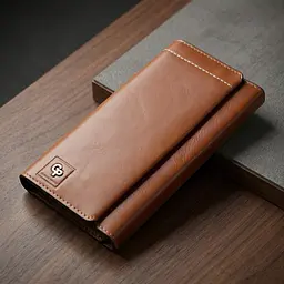 Барсетка із гладкої шкіри Grande Pelle 11421 коричнева