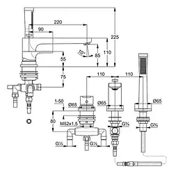 Змішувач для ванни Kludi Zenta SL 484480565 - мініатюра 2