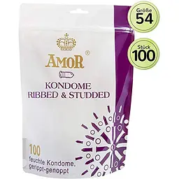 Презервативи Amor Ribbed Studded 100 шт 8115060190 104637