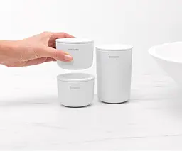 Набір ємностей Brabantia Storage pots для зберігання косметики, 3 шт., білий (281327) - мініатюра 4