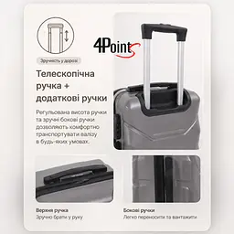 Валіза дорожня 4Points ONE маленька (S), на подвійних колесах, пластикова - мініатюра 3