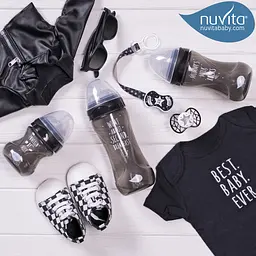 Пляшечка для годування Nuvita Mimic Cool, антиколікова, 330 мл, чорний (NV6052BLACK) - мініатюра 15