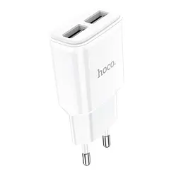 Сетевое зарядное устройство для HOCO C88A Star round dual port charger 12W белый