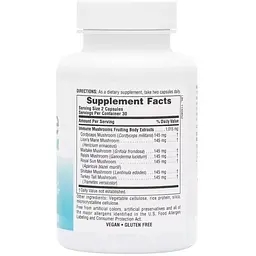 Екстракт 7 грибів NaturesPlus рейши, шиїтаке, кордицепс 60 капсул - мініатюра 2