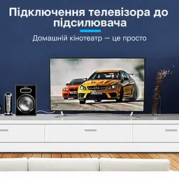 Аудіокабель AUX Vention 5 м RCA-тюльпани штекер 3,5 мм TRS на 2 штекери RCA від аудіовиходу джерела до двох RCA-входів аудіосистеми чорний (BCFBJ) - мініатюра 8