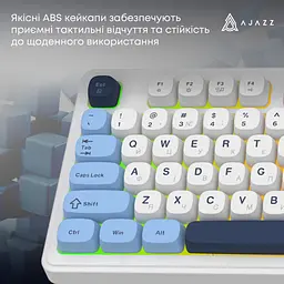 Клавіатура Ajazz AF98 USB UA White/Blue (AF98-GB) - мініатюра 11