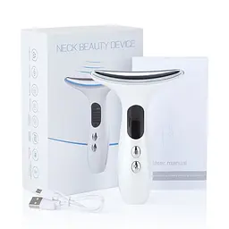 Масажер мікрострумовий для шиї та обличчя No Brand Neck Beauty Device Білий (2288327480) - мініатюра 2