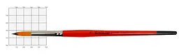 Пензель синтетика кругла Carrot 1097R № 8 коротка ручка KOLOS (4823064901658)