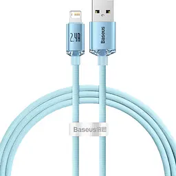 Кабель Baseus Crystal Shine Series Fast Charging Cable USB to Lightning 2.4A 1.2m CAJY001103 Blue