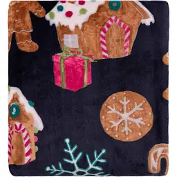 Плед Ardesto Christmas Flannel 160х200 см імбирне печиво синій (ART0135PB) - мініатюра 2