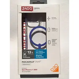 Протиударний чохол Gear4 Piccadilly MagSafe Periwinkle для iPhone 14 / iPhone 13 (6.1") Прозорий - мініатюра 2
