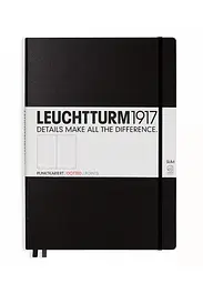 Блокнот Leuchtturm1917 Master Slim A4+, чорний, крапка (321149)