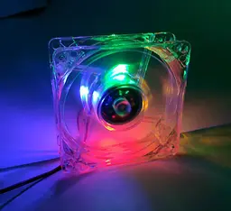 Кулер корпусний Voltronic Fan DC sleeve fan 2-контактний MOLEX 120x120x25 мм LED RGB - мініатюра 2