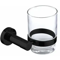 Склянка з утримувачем Omnires Modern Project black matt MP60320BL чорний матовий