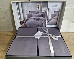 Турецька постільна білизна First Choice Cotton Satin Snazzy Quick Silver євро - мініатюра 2