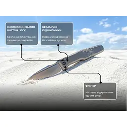 Ніж складаний туристичний Weknife Dressytak (8.6 см) Bohler M390 / Titanium сірий - мініатюра 13