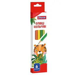 Олівці кольорові 1 Вересня Zoo Land, 6 кольорів