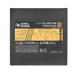 Блок живлення 1300 Вт, Super Flower LEADEX III GE, Black, модульний, 80+ Gold, Active PFC, 14 см FDB, 4xMolex / 8xSATA / 1x16-pin / 4x6+2-pin / 2x4+4-pin / 1x20+4-pin, захист OVP/OCP/OPP/SCP/UVP/OTP/NLO/SIP, ATX3.1 (SF-1300F14GE) - мініатюра 3