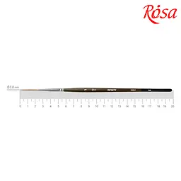 Пензель соболь круглий лайнер INFINITY 128 № 1 коротка ручка ROSA