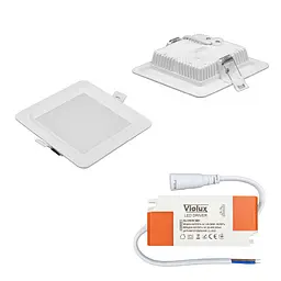 Світильник LED даунлайт Violux ALUMIN 9W 4200K квадрат IP20 ( 121260 ) - мініатюра 3
