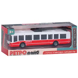 Іграшковий інерційний тролейбус 6336(Red) гумові колеса, 17 см - мініатюра 2