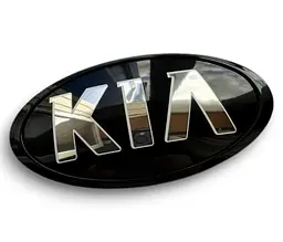 Емблема Kia СТАРОГО ТИПУ Чорна (старий шрифт) 150x75 мм (обід чорний) Пластик на скотчі (заводська) - мініатюра 5