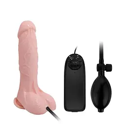 Фалоімітатор Lybaile Inflatable Vibrator With Pump Flesh Реалістичний, 18,8 см