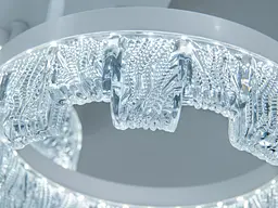 Сучасна стельова LED-люстра Diasha MX78204-2+2WH 105W, чотири кільця, 3 режими світла, 72×51 см - мініатюра 5