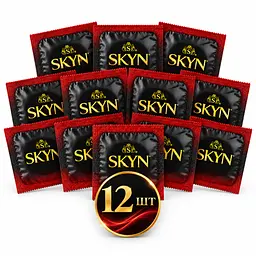 Презервативи SKYN Intense Feel 12 шт — безлатексні з точковою текстурою, максимум відчуттів поштучно