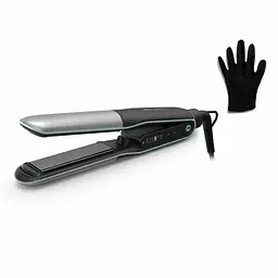 Випрямляч Rowenta Thermostyle, температурних режимів 5, 150-230С, дисплей, іонізація, кераміка, титан, чорно-сірий