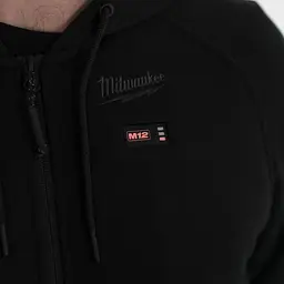 Худі з підігрівом і капюшоном MILWAUKEE M12 HHBL4-0 (L), чорне (розмір L) - мініатюра 5