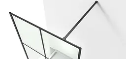 Душова стінка Volle Malla Negra Walk-In 100x200 18-08-100black set, прозорий - мініатюра 3