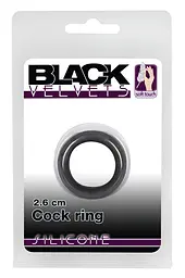 Ерекційне кільце Black Velvets Cock Ring 2.6 см чорний - мініатюра 3