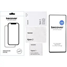 Захисне скло BeCover для Samsung Galaxy S25 Ultra SM-S938 10D Black (712723) - мініатюра 2