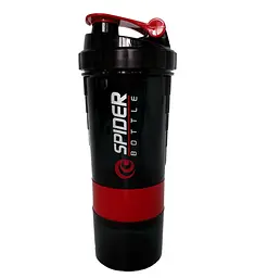 Шейкер спортивний EasyFit Spider 0,5л Чорно-червоний (EF-7200-R) - мініатюра 1