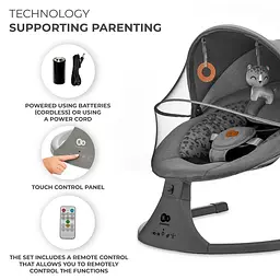 Крісло-гойдалка Kinderkraft Lumi 2 Dark Grey (KBLUMI02DGR0000) - мініатюра 11