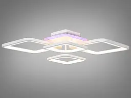 Світильник LED Diasha 8060/2+2WH, 72W, 3200K-6500K, білий метал, сучасний стиль для дому - мініатюра 2