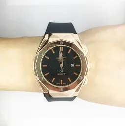 Наручний годинник чоловічий Clockhouse Hublot Золотистий (IBW265Y) - мініатюра 6